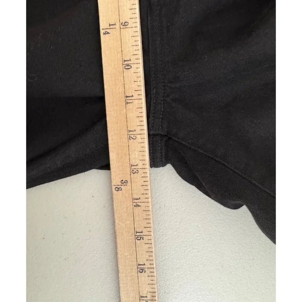 J.crew Denim trouser in 1996 semi-stretch black preppy‎ flare retro 90s sz 27